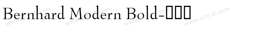 Bernhard Modern Bold字体转换